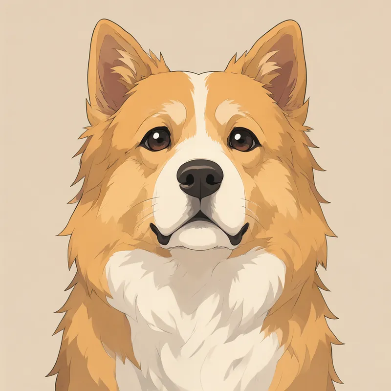ภาพการ์ตูนสุนัขสีทองน่ารัก