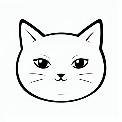 Cute Cat Logo (AI-generated)