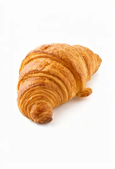 Golden Butter Croissant Isolated on White 2 (AI-generated)