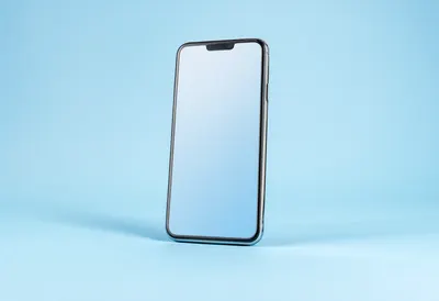 Modern Smartphone on a Pastel Studio Background