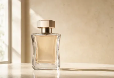 Elegant Clear Perfume Bottle with Gold Cap
