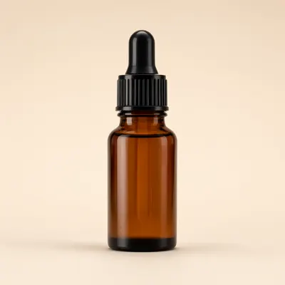 Minimal Amber Dropper Bottle Mockup