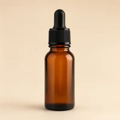 Blank Amber Glass Dropper Bottle