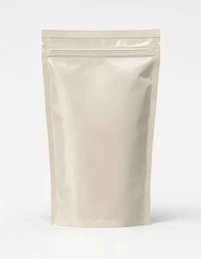 Blank White Stand-Up Pouch Mockup