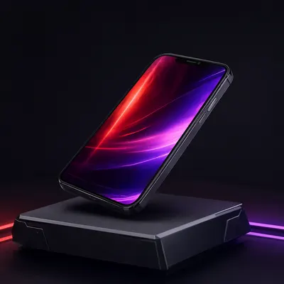 Premium Smartphone with Vibrant Neon Display
