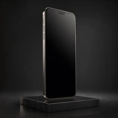 Black Smartphone on a Dark Premium Display