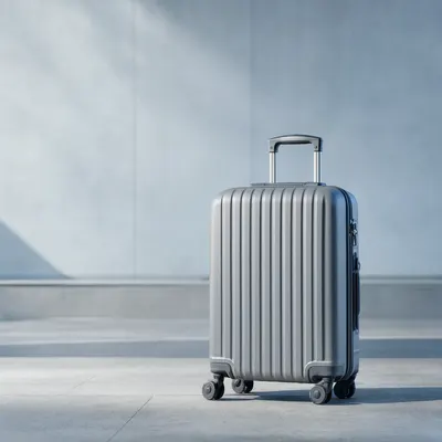 Silver Carry-On Suitcase in Modern Travel Setting