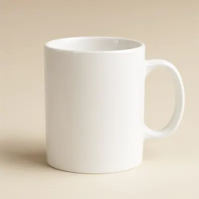 Plain White Ceramic Coffee Mug