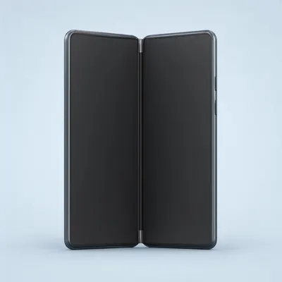 Black Foldable Smartphone Mockup