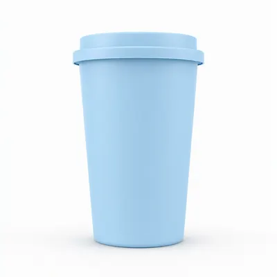 Light Blue Takeaway Coffee Cup with Matching Lid