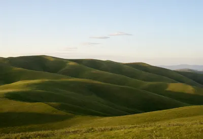 Rolling Green Hills Under a Clear Blue Sky (AI-generated)