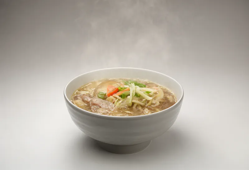 Close-up of a ramen bowl with rising steam (AI-generated)