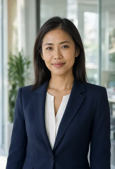 Confident Businesswoman Portrait in a Modern Office (AI-generated)