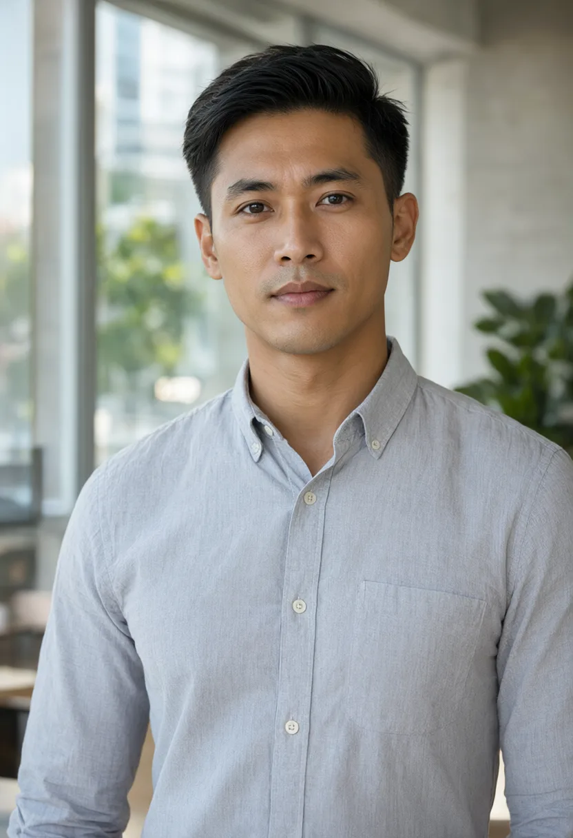 Confident startup founder in a modern coworking space (AI-generated)