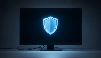 Minimalist Cybersecurity Workspace with Single Monitor (AI-generated)