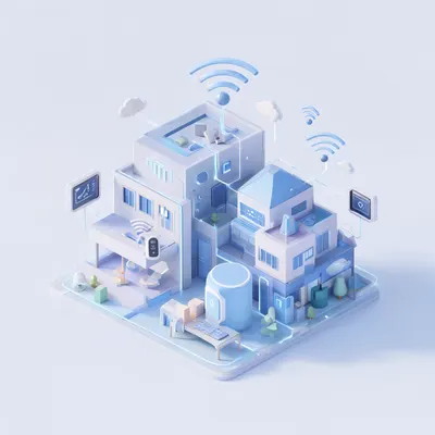3D Isometric Smart Home Illustration (AI-generated)