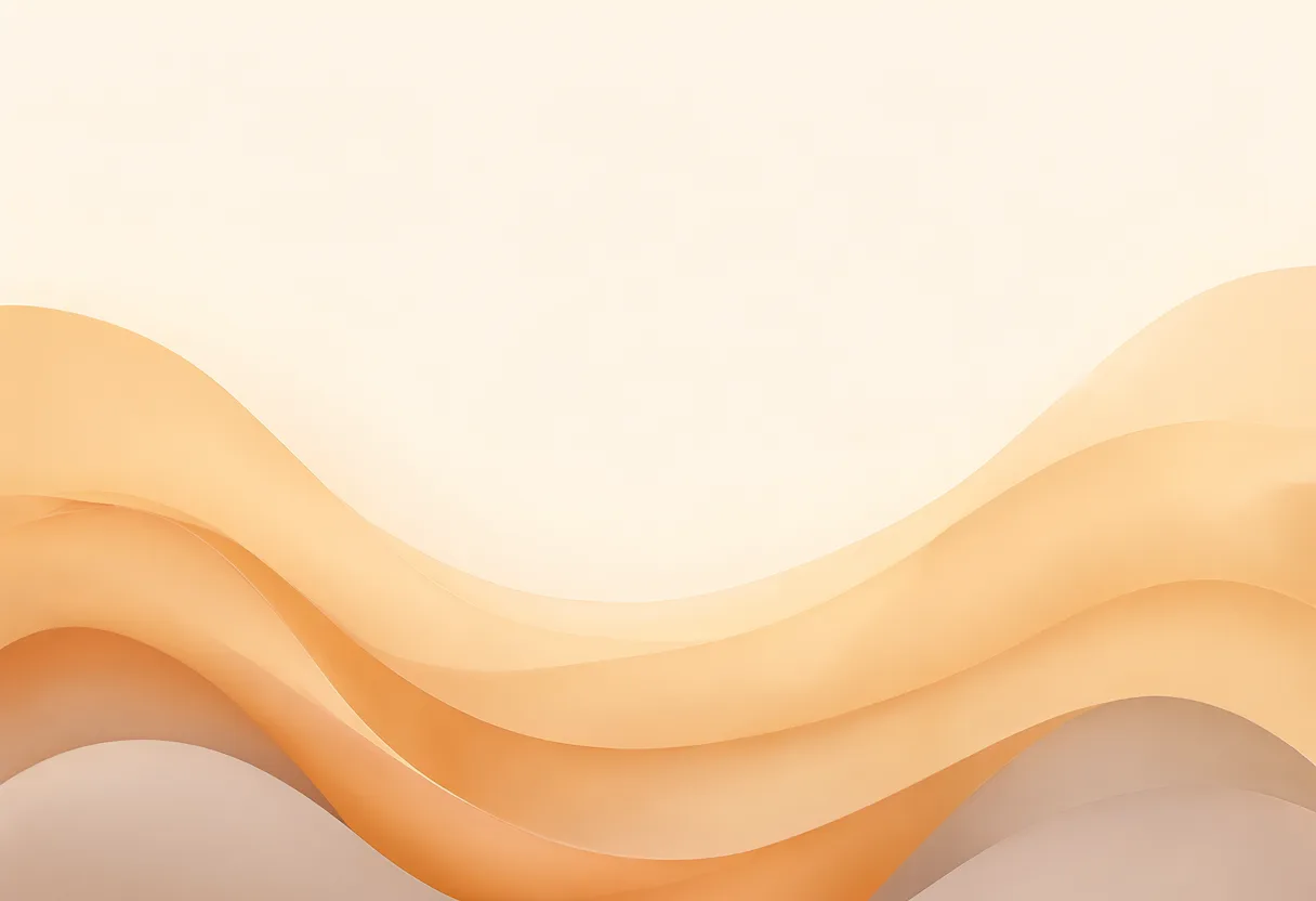 Warm cream and caramel abstract waves background (AI-generated)