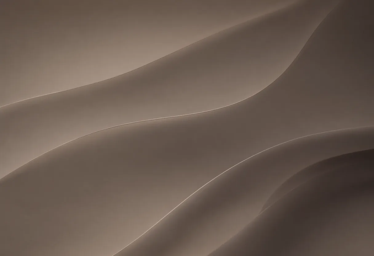 Deep taupe and charcoal beige abstract waves background (AI-generated)