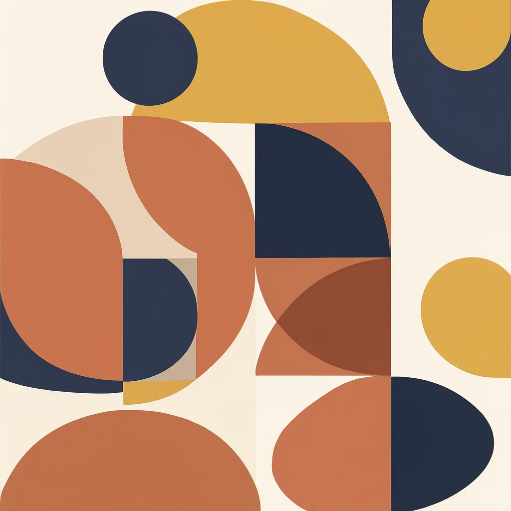 Bauhaus geometric shapes composition (AI-generated)