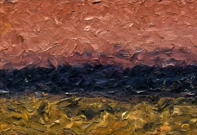 Terracotta and Navy Oil Abstract (AI-generated)