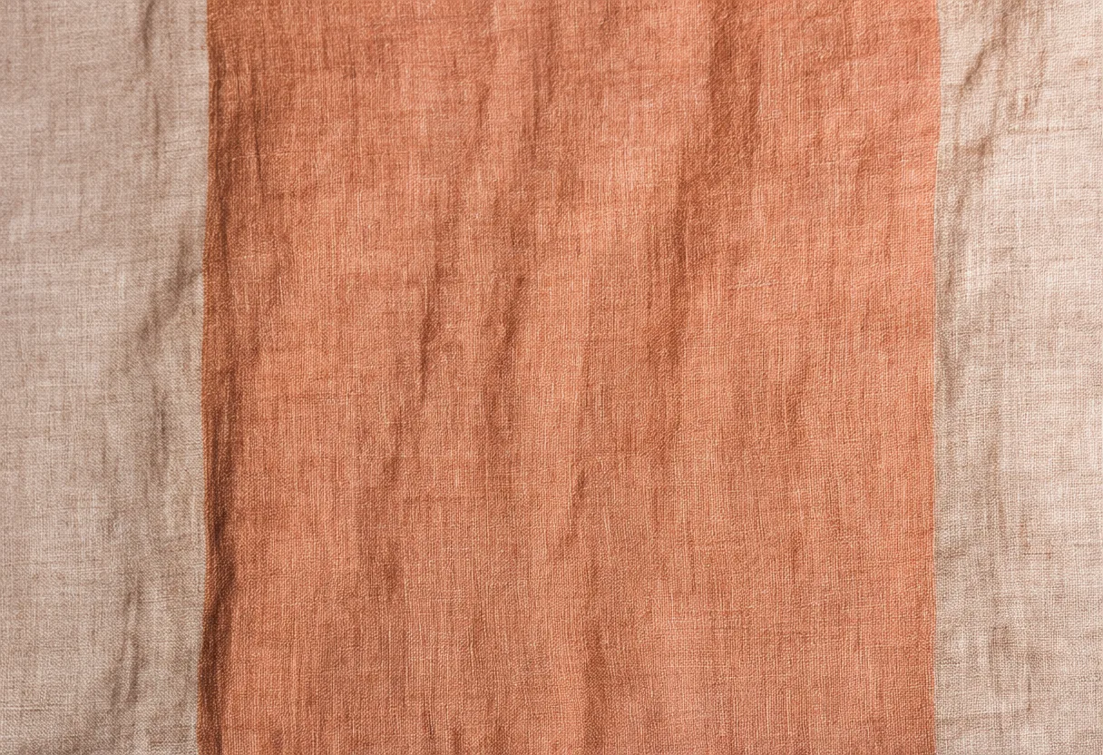 Terracotta linen fabric texture background (AI-generated)