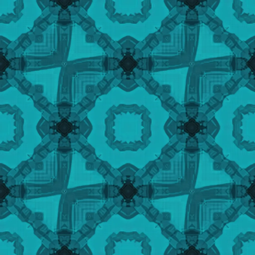 Seamless hexagon pattern in teal and navy (AI-generated)