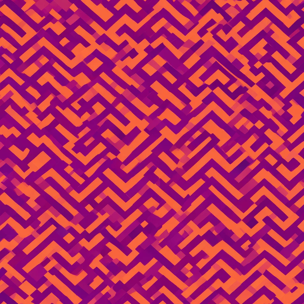 Seamless chevron pattern in purple and orange (AI-generated)