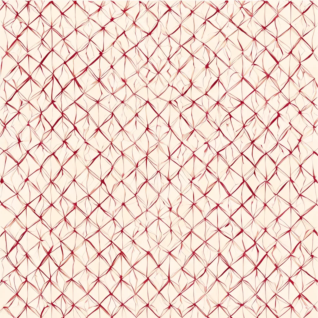Diamond lattice pattern in burgundy and cream (AI-generated)