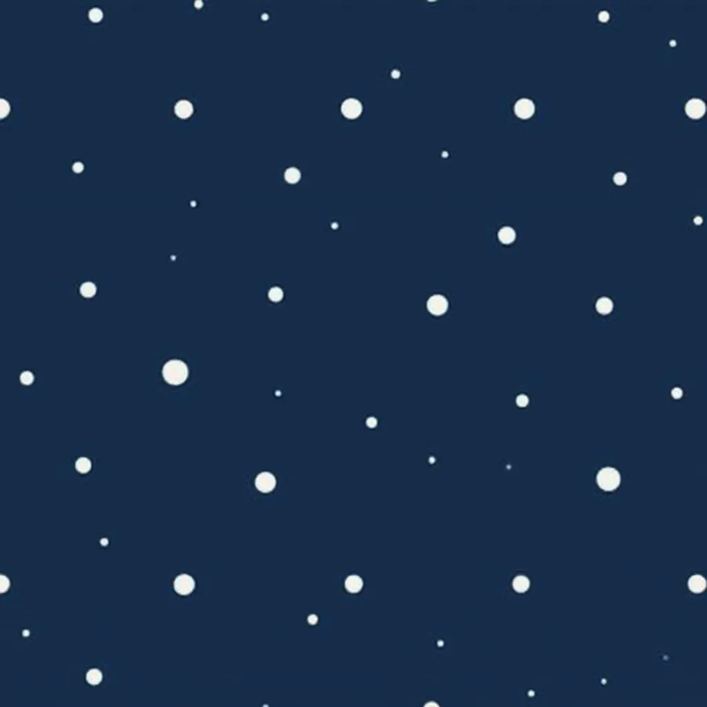Seamless white polka dots on navy background (AI-generated)