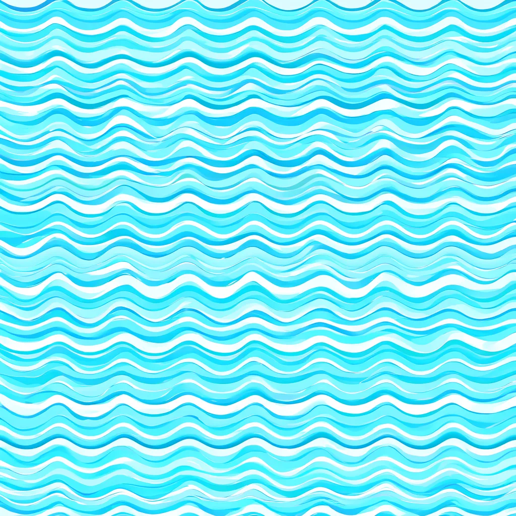 Seamless teal wavy lines pattern (AI-generated)