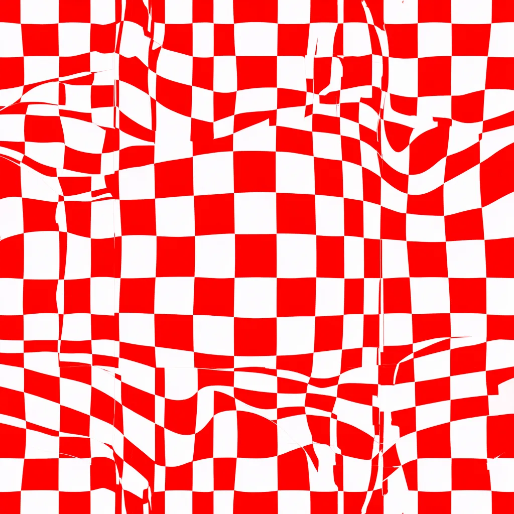 Seamless red and white gingham check (AI-generated)