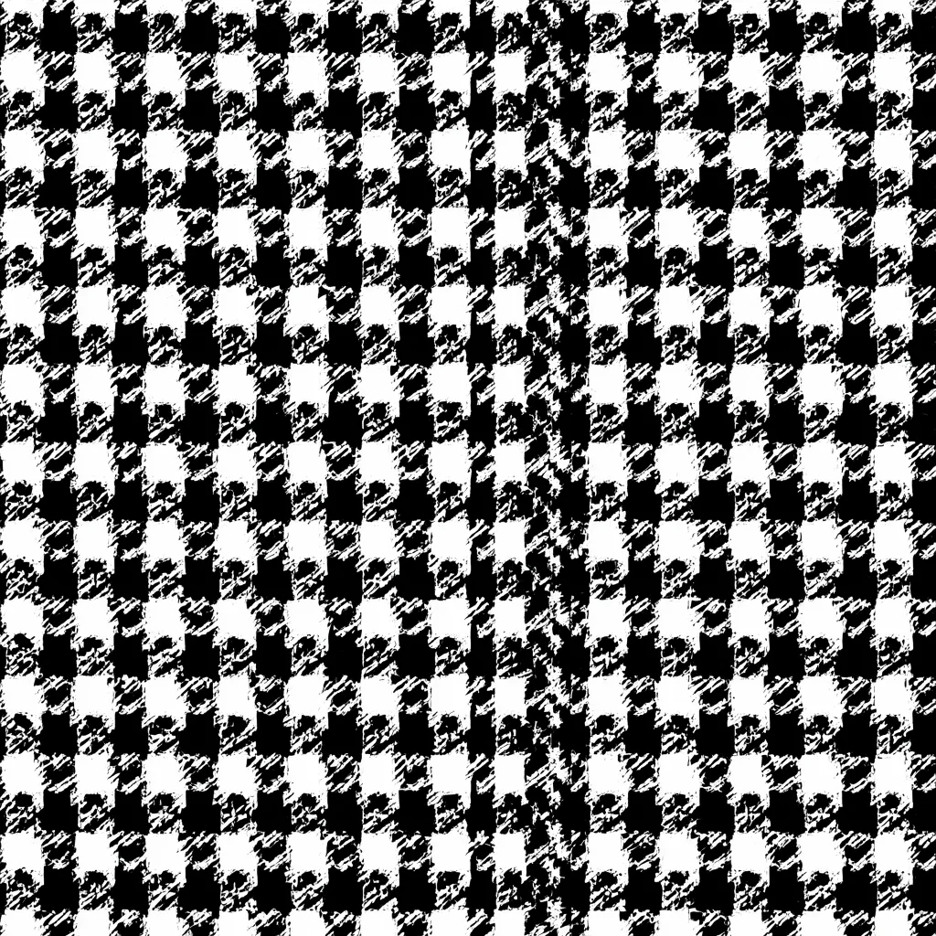 Seamless black and white houndstooth pattern (AI-generated)