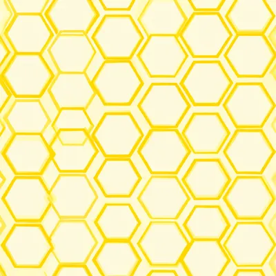 Seamless Gold Honeycomb Outline (AI-generated)