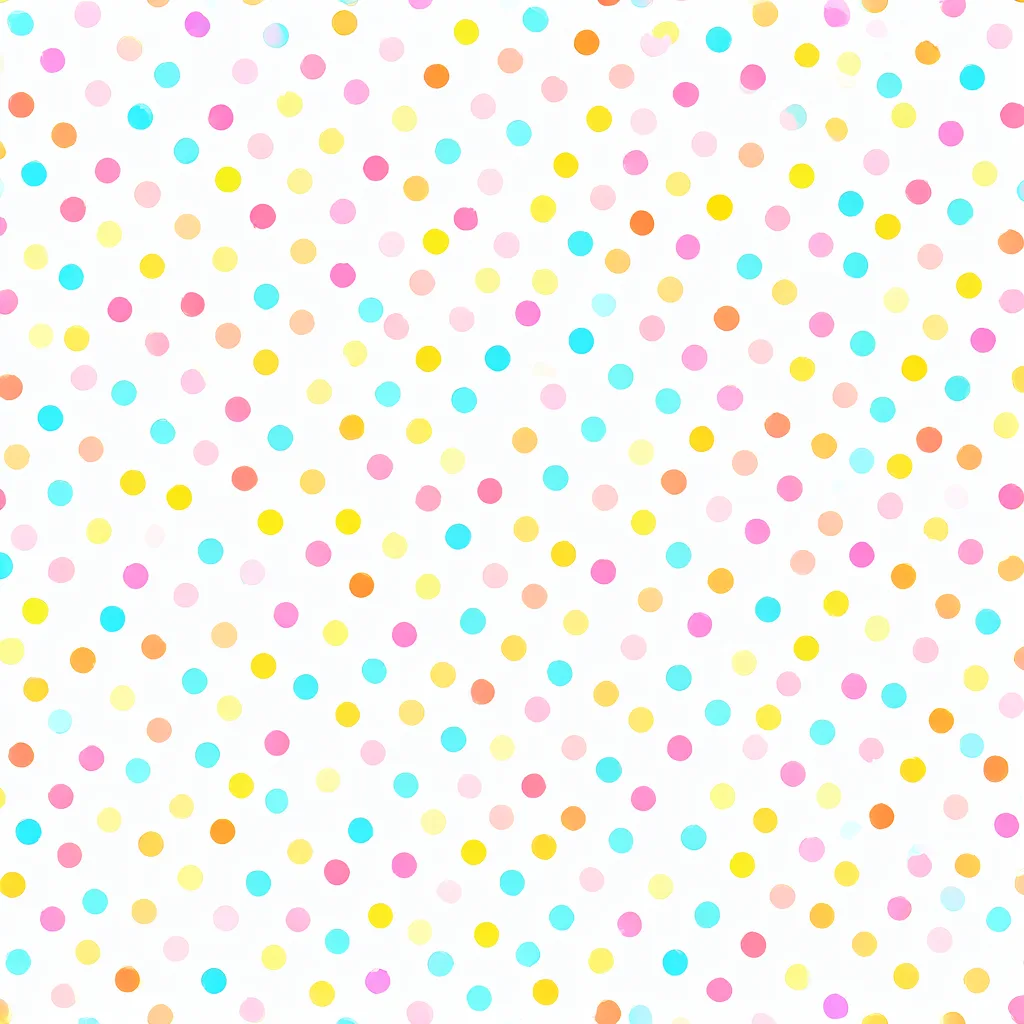 Seamless colorful confetti dots pattern (AI-generated)