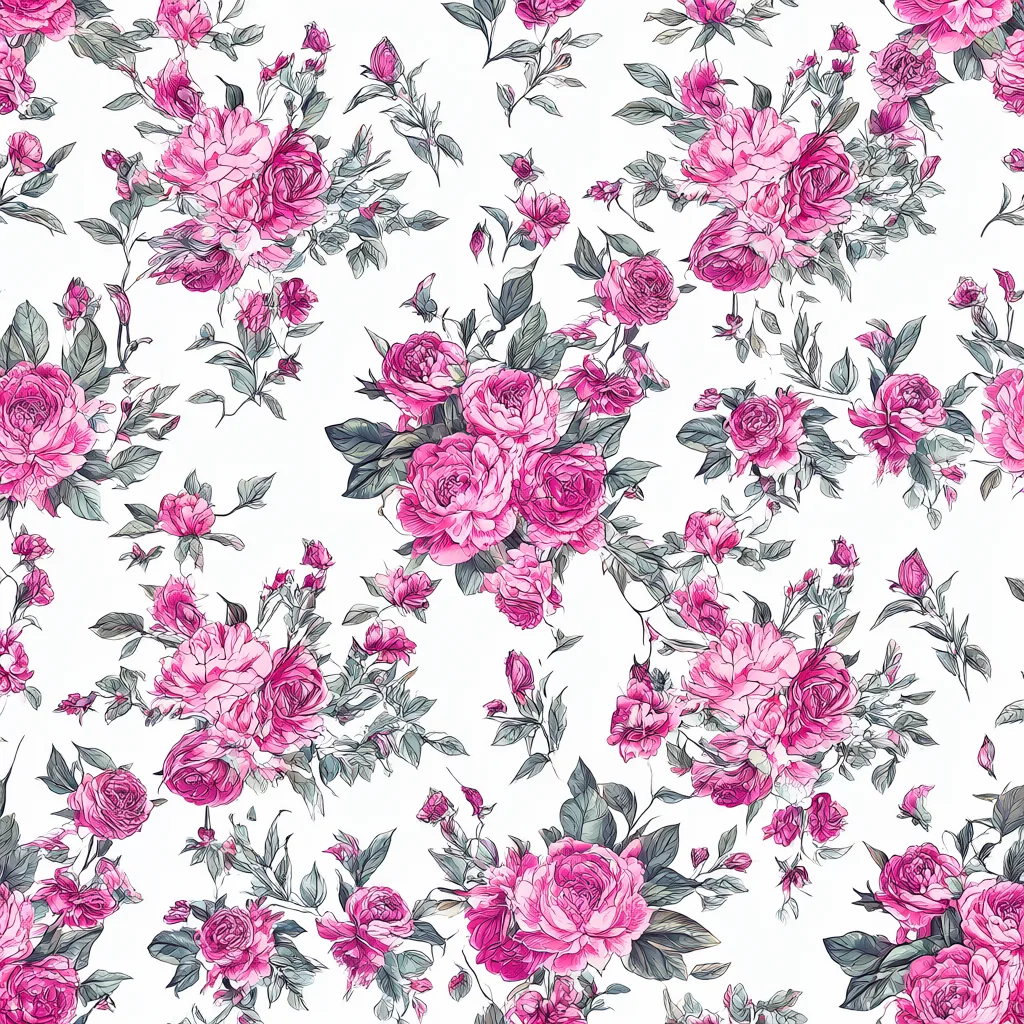 Vintage floral wallpaper in dusty rose and sage (AI-generated)
