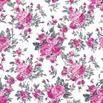 Vintage Floral Wallpaper Pattern (AI-generated)
