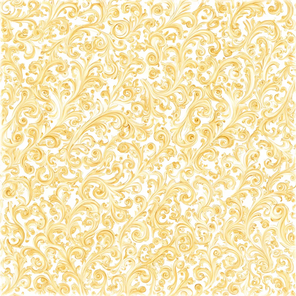 Baroque gold scroll pattern on cream (AI-generated)