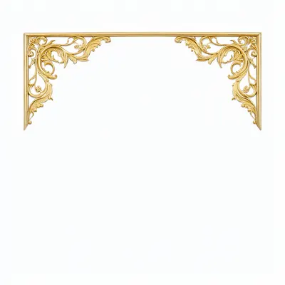 Gold Corner Ornament Element (AI-generated)