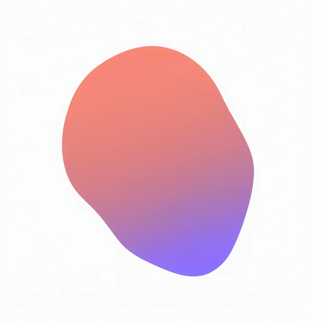 Abstract coral to violet gradient blob shape (AI-generated)