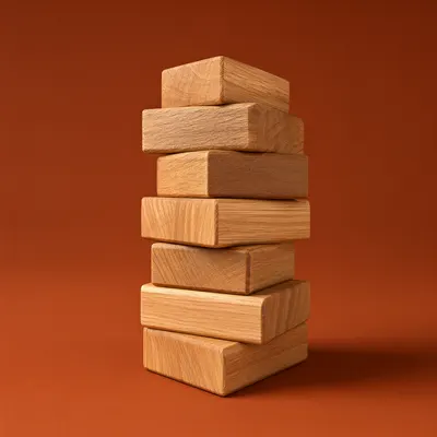 3D Wooden Toy Blocks (AI-generated)