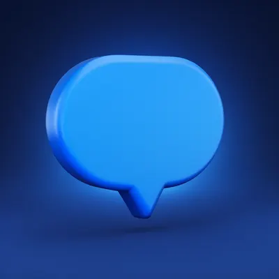 3D Chat Bubble Icon (AI-generated)