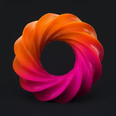 3D Twisted Torus Gradient (AI-generated)