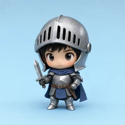 Chibi Knight (AI-generated)