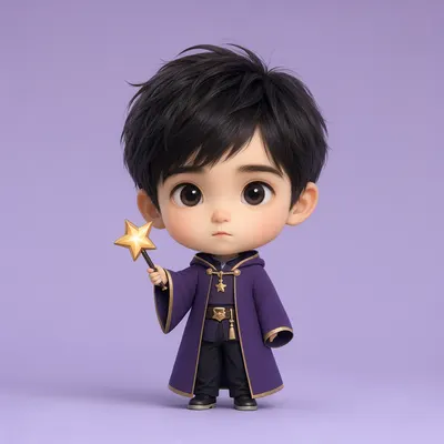 Chibi Wizard Boy (AI-generated)
