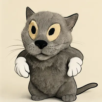 Retro Rubber-Hose Cat (AI-generated)