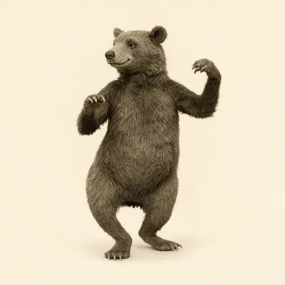 Retro Dancing Bear (AI-generated)