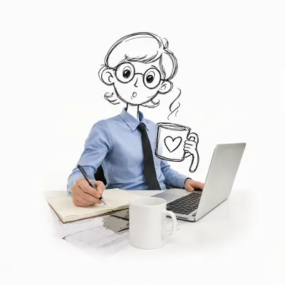 Doodle Office Worker (AI-generated)