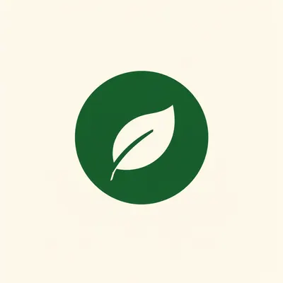 Leaf Circle Logo Mark (AI-generated)