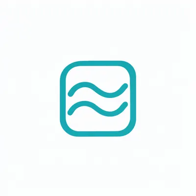 Abstract Wave Square Logo Mark (AI-generated)