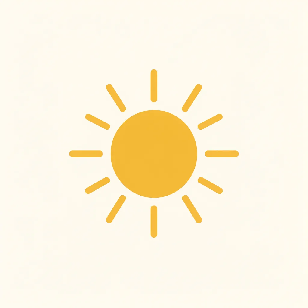 Mustard sun rays logo mark (AI-generated)